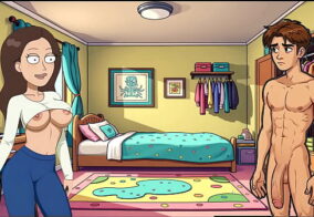 Hentai animado com cenas picantes de colegiais atrevidos